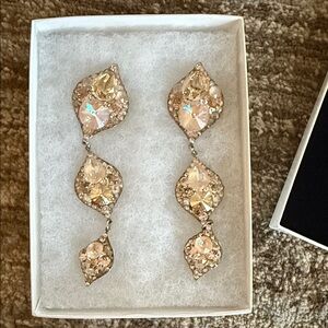 Stefanie Somers teardrop Crystal Earrings